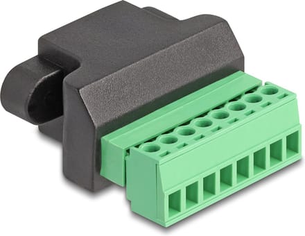 Delock RJ45 jack to Terminal Block Adapter for Installation 8 pin 2-part