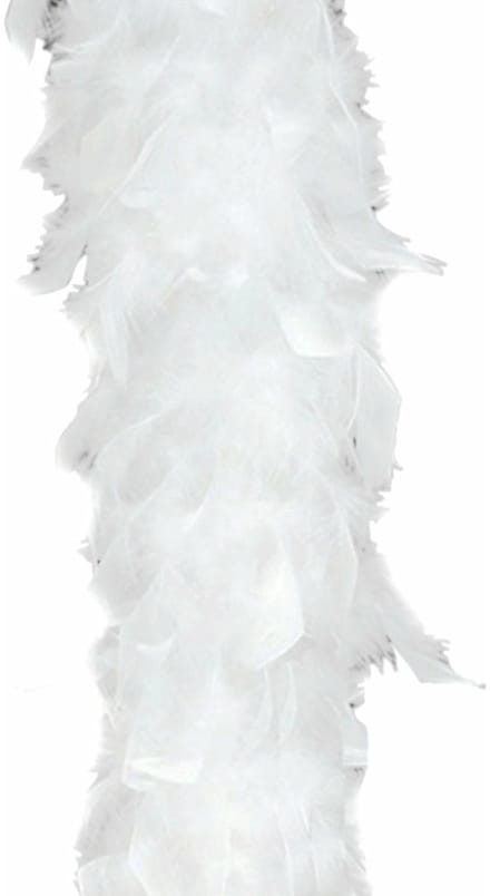 Boland Kerst boa - veren - wit - 180 cm - 80 gram - kerstboomversiering - kerstslinger - kerstboa