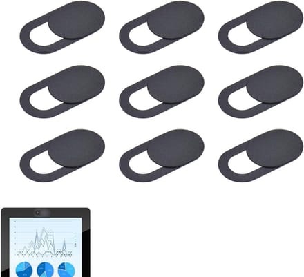 Webcam Cover - Privacy Scherm - Digitale Veiligheid - Ultradun Ontwerp - 1 Set - Zwart