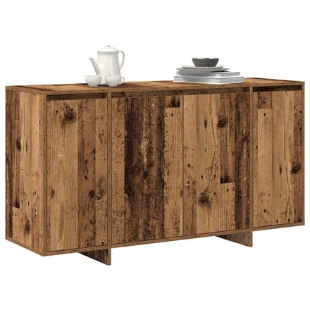 vidaXL - Dressoir - Oudhout - 135 - x - 41 - x - 75 - cm - Bewerkt - hout
