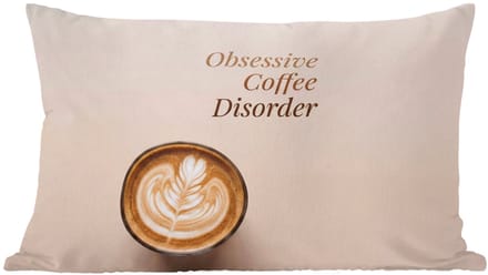 Sierkussens - Kussentjes Woonkamer - 60x40 cm - Koffie - Obessive Coffee Disorder - Beige
