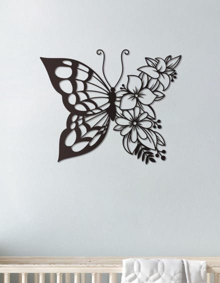 Wanddecoratie dieren | Vlinder - M (33x40cm)