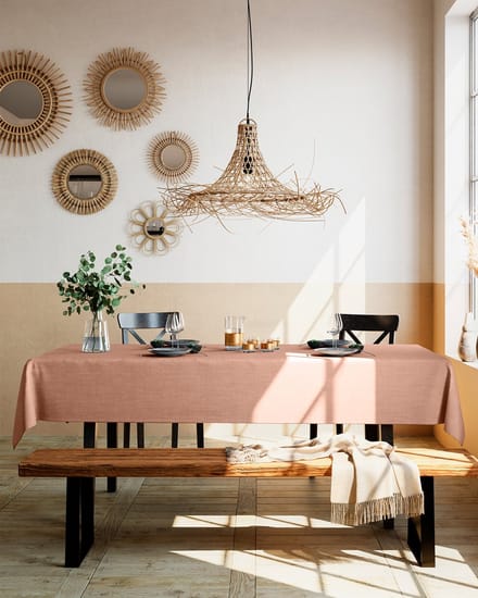Mistral Home - TAFELKLEED - miretan - 150 x 250 cm - effen kleur - terracotta- Duurzaam