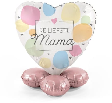 De liefste Mama - Pastel dots - Ballonnen set met standaard - Everloon