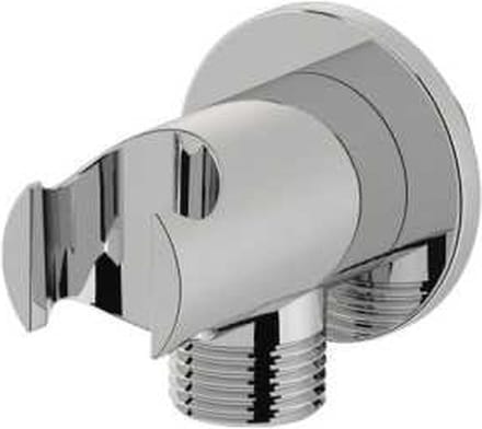 Bruynzeel Kuna wandhouder 1/2 inbouw rond, chroom