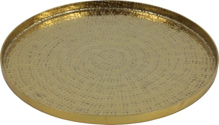Countryfield Dienblad - Marbella - Metaal - goud - luxe - D24 x 1.5 cm