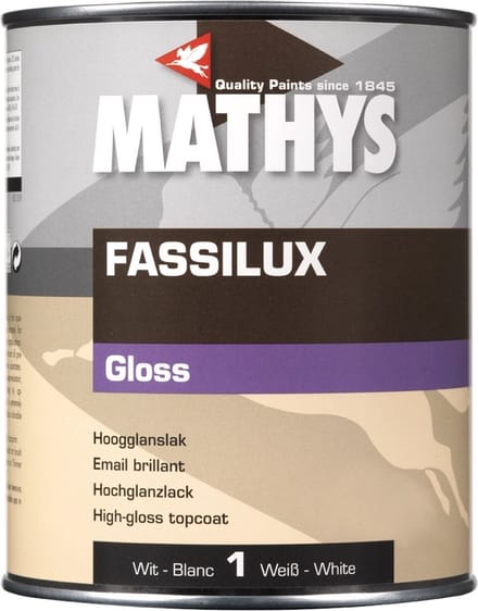 Mathys Fassilux Gloss - 1 l - 20 m²/l - Wit - Lak