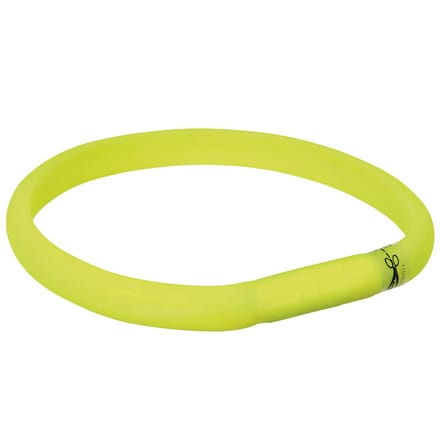 Trixie Flash Light Band USB Adjustable LED Safety Collar Green Size: M-L 50cm/18mm