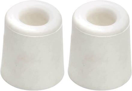 Benson Deurbuffers / deurstoppers rubbers - 2x - wit - 73 x 40 mm - met schroefbevestiging
