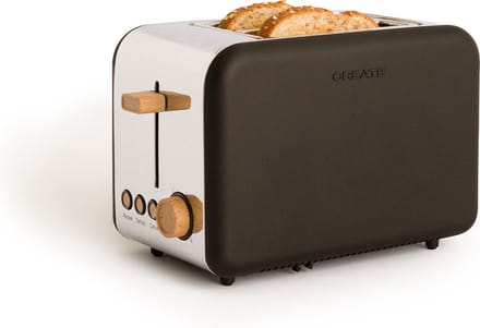 CREATE- Broodrooster - Voor Medium - 6 niveaus - 850W - Zwart - TOAST RETRO