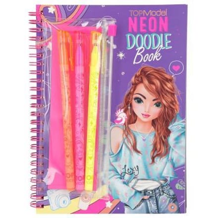 Top Model TOPModel neon Doodle kleurboek met neon stiften Kleurboeken