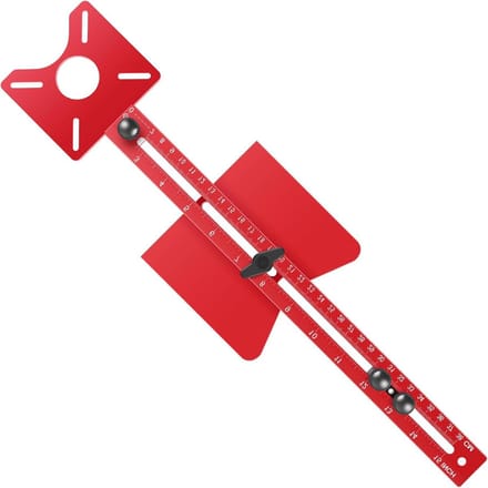 Houtbewerking Jig - Freesmal - Rondingen Frezen - Verstelbaar Ontwerp - 37 cm - Rood