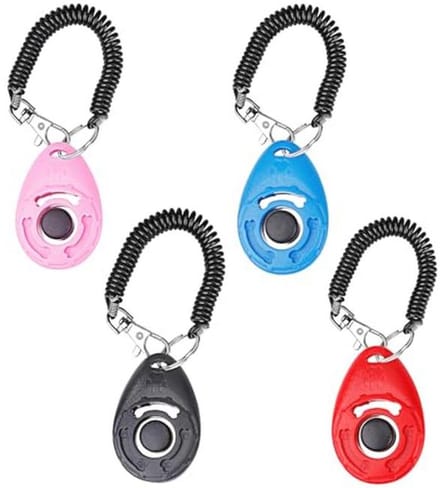 Clicker voor Honden en Katten - Trainingsfluitje met Riem - 4 Stuks - Huisdiertraining