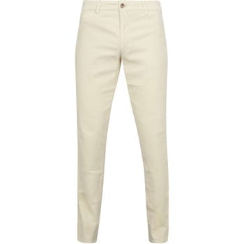 Broek Suitable Chino Plato Corduroy Off White