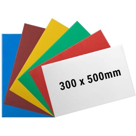 GGM Gastro (6 stuks) Snijplank-set - 300x500mm - Dikte: 10mm - HACCP-conform - Polyethyleen - Multicolor