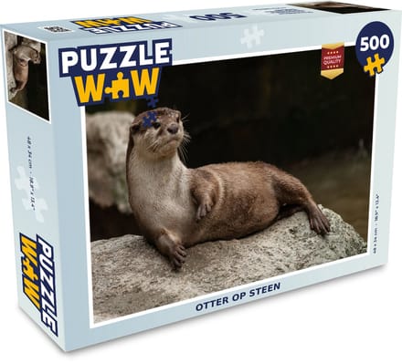 Puzzel Otter op steen - Legpuzzel - Puzzel 500 stukjes