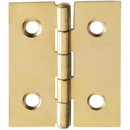 Scharnier - Messinggecoat Staal - 30x26 Mm - 4 Stuks