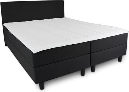 Boxspring Serenity - 140x200 Compleet - Zwart Glad - AVV Matrassen