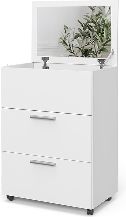 Vicco Hanna Kaptafel – 65.8 cm met 2 laden Wit