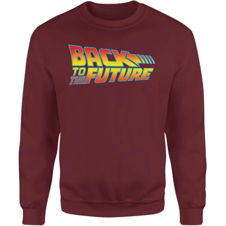 Back To The Future Classic Logo Sweatshirt - Burgundy - S