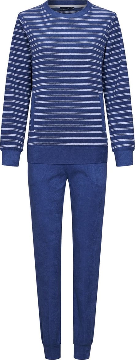 Pastunette dames pyjama Badstof - Blue Winter - 50 - Blauw