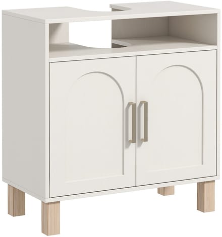 HOMCOM-Badkamermeubel-60x30x63cm-Spaanplaat-Wit