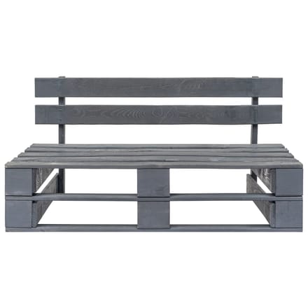vidaXL - Tuinmiddenbank - pallet - geïmpregneerd - grenenhout - grijs