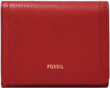 FOSSIL Portemonnee Logan Trifold Garnet Rood