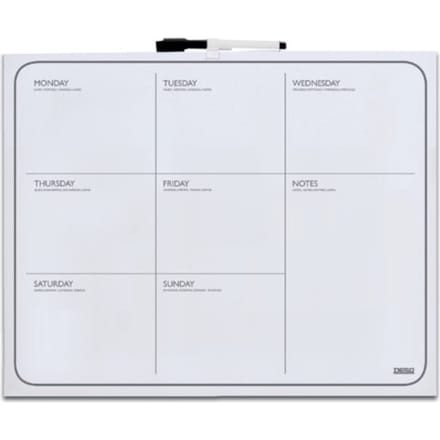 DESQ® Weekplanner - Whiteboard - Frameloos - Magnetisch - Droog Uitwisbaar - Agenda indeling - 40 x 50 cm
