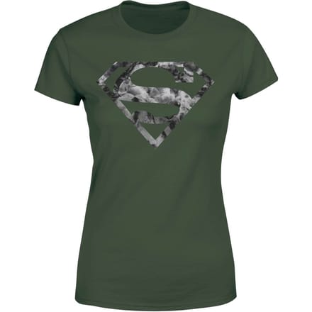 Marble Superman Logo Women's T-Shirt - Green - XL
