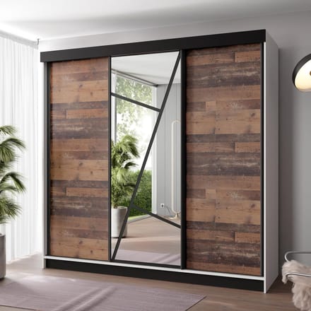 Luxe Kledingkast – Wit – 200x205x59 cm – Industrohome