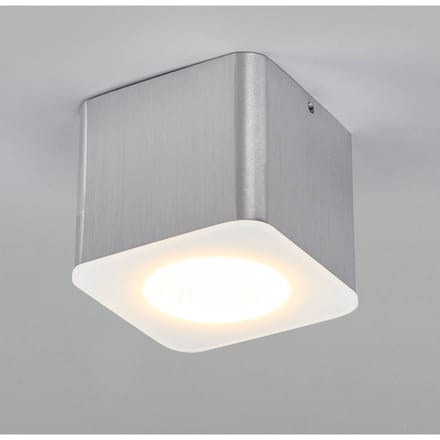 Helestra Oso LED plafondspot, hoekig, mat alu