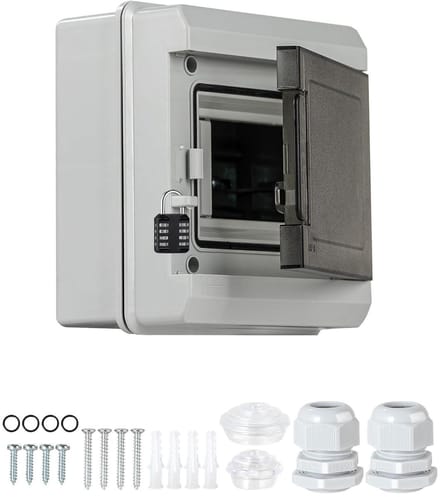 Verdeelkast opbouw buiten waterdicht IP65, 1 rij, 5 modules.