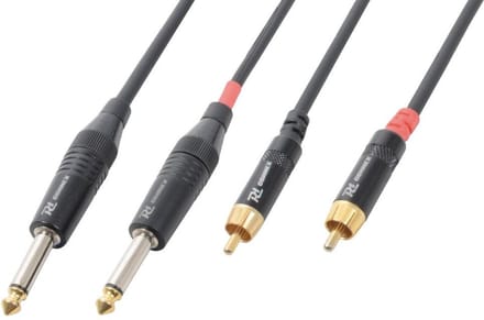 Kabel 2x 6.3 Mono - 2x RCA Male 3m