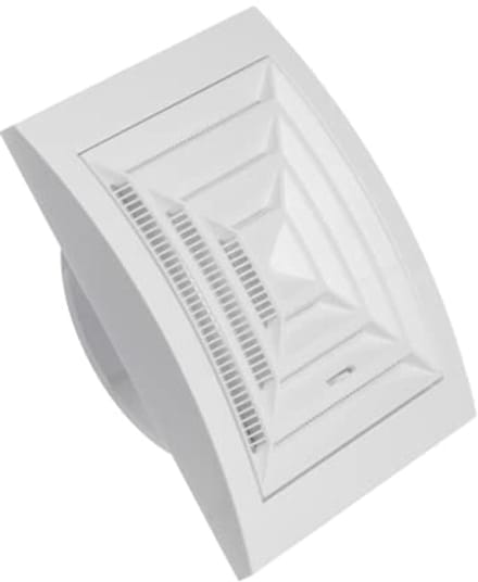 Verstelbaar Ventilatierooster Ø 100mm voor Plafond - Insectenbescherming - Wit ABS