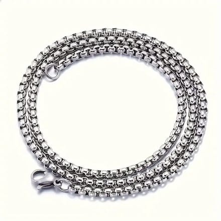 Nivard Ketting - Heren - Staal - Nep zilver - Met Hanger - 65cm