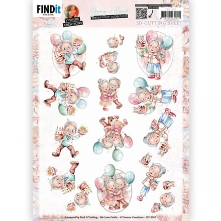 3D Cutting Sheet - Yvonne Creations - Young at Heart - Party