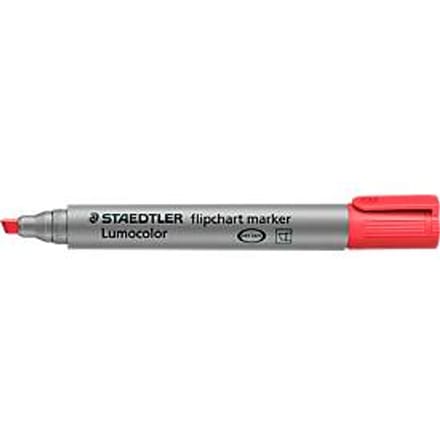 STAEDTLER flipchartmarker Lumocolor rood, 2-5 mm, wigvormige punt