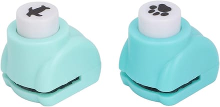 Mini Shape Punch Set - 2 Stuks, Creatieve Papierperforators voor Scrapbooking en Knutselen met Pinguïn en Berenpootvormen