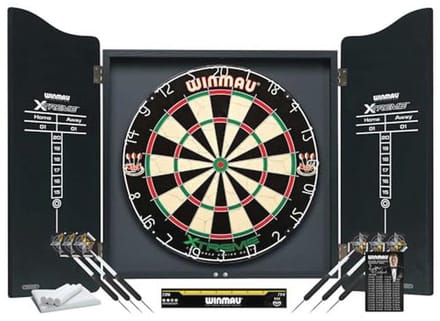 Dartbordenset met Kast en Darts - Professionele Combi-Set voor Dartliefhebbers