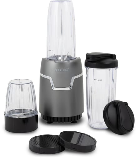 Solvoro blender Zilver 800watt - smoothie maker - ijscrusher- rvs