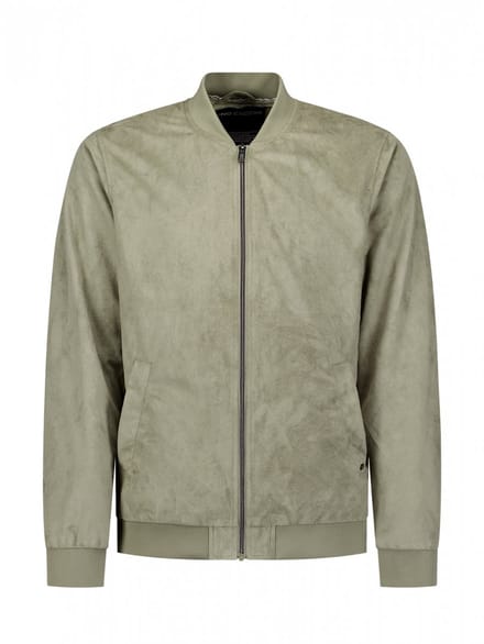 No Excess Jacket short fake suede light moss