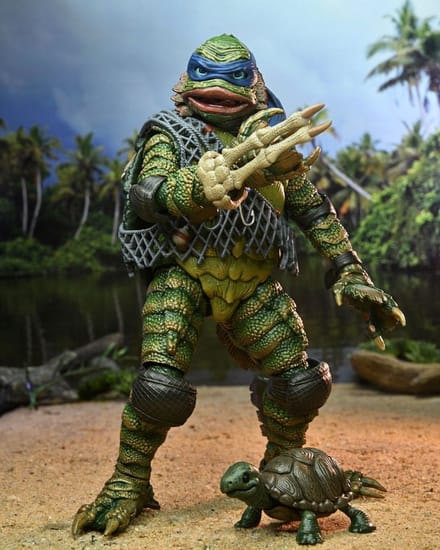 NECA Universal Monsters x Teenage Mutant Ninja Turtles Scale Action Figure Leonardo as the Creature 18 cm Action Figuur
