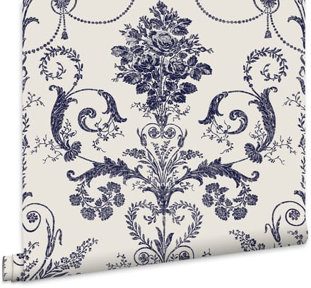 Laura Ashley Josette Behang - Bloemen - 10mx52cm - Blauw
