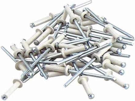 Rivets aveugles rivets pop blanc de plaque d'immatriculation 4x16mm pour moto