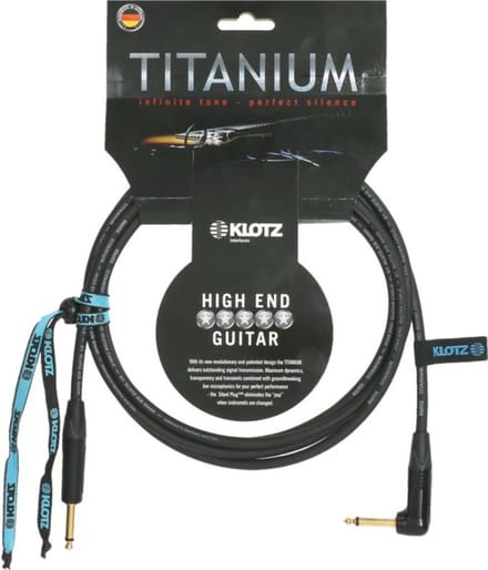 Klotz TI-0300PR Titanium instrumentkabel 3 m - Instrumentenkabel