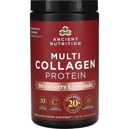 Collageen Eiwit Complex, Aardbei Citroenade, 273,6G(9.65Oz)