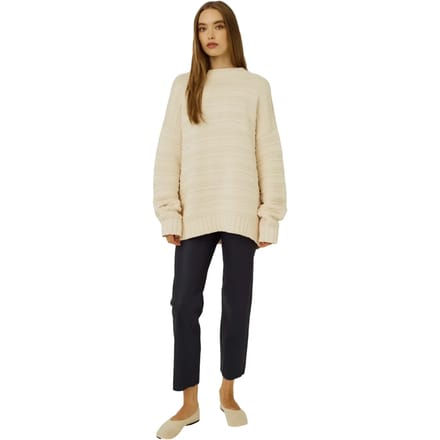 Vrouwelijke leren stretchbroek Norr Celia