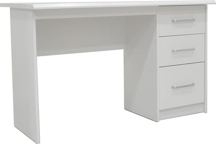 Interiax Bureau Jaxx - Wit, 3 Schuiven, MDF