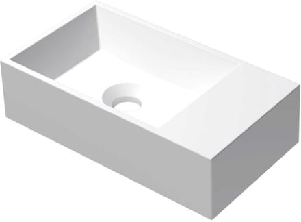 INK - Fontein Polystone Cilinder Zonder Kraangat Rechts - 400x220x100 mm - Mat Wit